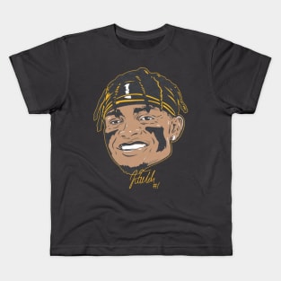 Justin Fields Pittsburgh Swag Head Kids T-Shirt